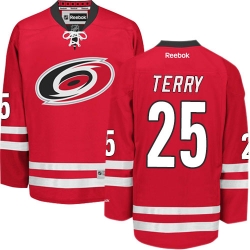 Chris Terry Reebok Carolina Hurricanes Authentic Red Home NHL Jersey