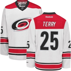 Chris Terry Reebok Carolina Hurricanes Authentic White Away NHL Jersey