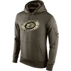 NHL Carolina Hurricanes Nike Olive Salute To Service KO Performance Hoodie