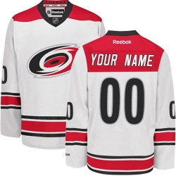 Youth Reebok Carolina Hurricanes Customized Authentic White Away NHL Jersey