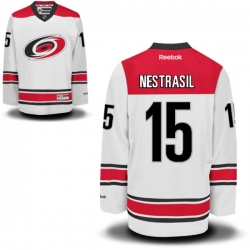 Andrej Nestrasil Reebok Carolina Hurricanes Premier White Away Jersey