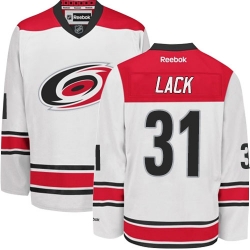 Eddie Lack Reebok Carolina Hurricanes Premier White Away NHL Jersey