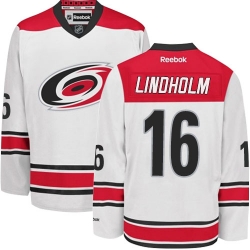 Elias Lindholm Reebok Carolina Hurricanes Authentic White Away NHL Jersey