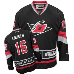 Elias Lindholm Reebok Carolina Hurricanes Authentic Black Third NHL Jersey