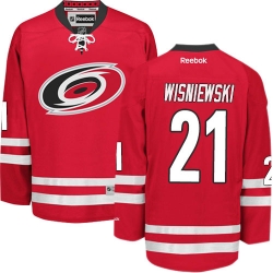 James Wisniewski Reebok Carolina Hurricanes Authentic Red Home NHL Jersey