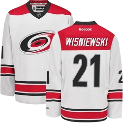 James Wisniewski Reebok Carolina Hurricanes Authentic White Away NHL Jersey