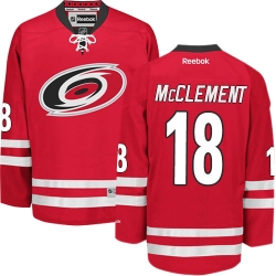 Jay McClement Reebok Carolina Hurricanes Authentic Red Home NHL Jersey