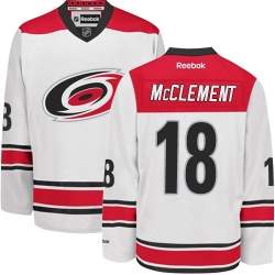 Jay McClement Reebok Carolina Hurricanes Authentic White Away NHL Jersey