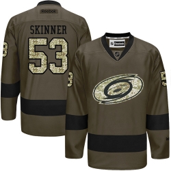 Jeff Skinner Reebok Carolina Hurricanes Premier Green Salute to Service NHL Jersey