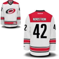 Joakim Nordstrom Reebok Carolina Hurricanes Premier White Away Jersey