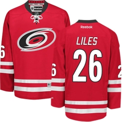 John-Michael Liles Reebok Carolina Hurricanes Authentic Red Home NHL Jersey
