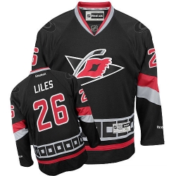 John-Michael Liles Reebok Carolina Hurricanes Authentic Black Third NHL Jersey