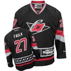 Justin Faulk Reebok Carolina Hurricanes Authentic Black Third NHL Jersey