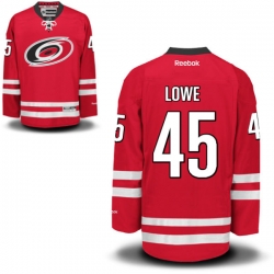 Keegan Lowe Youth Reebok Carolina Hurricanes Authentic Red Home Jersey