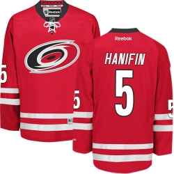 Noah Hanifin Reebok Carolina Hurricanes Authentic Red Home NHL Jersey