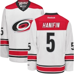 Noah Hanifin Reebok Carolina Hurricanes Authentic White Away NHL Jersey