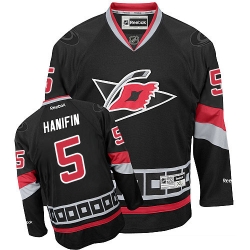 Noah Hanifin Reebok Carolina Hurricanes Authentic Black Third NHL Jersey