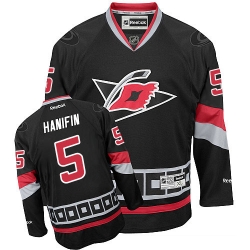 Noah Hanifin Reebok Carolina Hurricanes Premier Black Third NHL Jersey