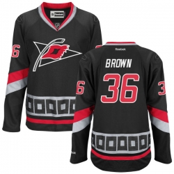 Patrick Brown Women's Reebok Carolina Hurricanes Premier Black Alternate Jersey