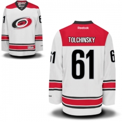 Sergei Tolchinsky Reebok Carolina Hurricanes Premier White Away Jersey