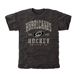 NHL Carolina Hurricanes Black Camo Stack Tri-Blend T-Shirt