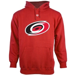 NHL Carolina Hurricanes Old Time Hockey Big Logo with Crest Pullover Hoodie - Red