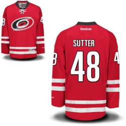 Brody Sutter Youth Reebok Carolina Hurricanes Premier Red Home Jersey