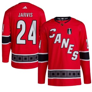 Seth Jarvis Men's Adidas Carolina Hurricanes Authentic Red Reverse Retro 2.0 2026 Stanley Cup Final Jersey