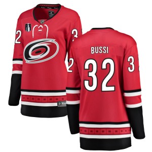 Brandon Bussi Women's Fanatics Branded Carolina Hurricanes Breakaway Red Home 2026 Stanley Cup Final Jersey