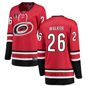 Sean Walker Women's Fanatics Branded Carolina Hurricanes Breakaway Red Home 2026 Stanley Cup Final Jersey