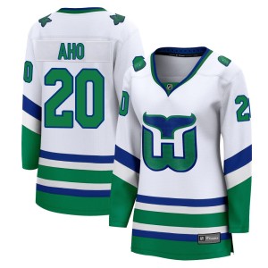 Sebastian Aho Women's Fanatics Carolina Hurricanes Breakaway White Throwback Jersey