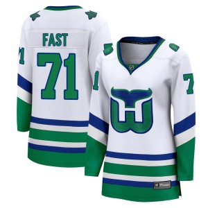 Jesper Fast Women's Fanatics Carolina Hurricanes Breakaway White Throwback Jersey