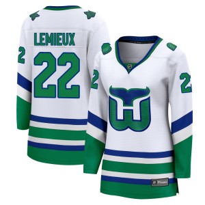 Brendan Lemieux Women's Fanatics Carolina Hurricanes Breakaway White Throwback Jersey