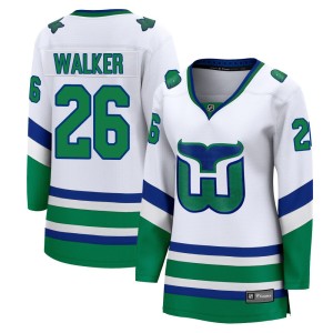 Sean Walker Women's Fanatics Carolina Hurricanes Breakaway White Throwback Jersey