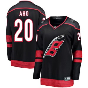 Sebastian Aho Women's Fanatics Branded Carolina Hurricanes Breakaway Black Alternate Jersey
