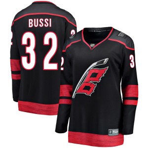 Brandon Bussi Women's Fanatics Branded Carolina Hurricanes Breakaway Black Alternate Jersey