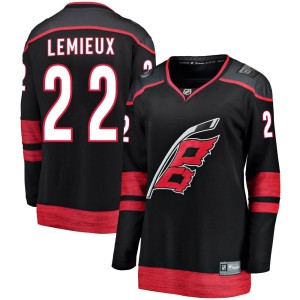 Brendan Lemieux Women's Fanatics Branded Carolina Hurricanes Breakaway Black Alternate Jersey