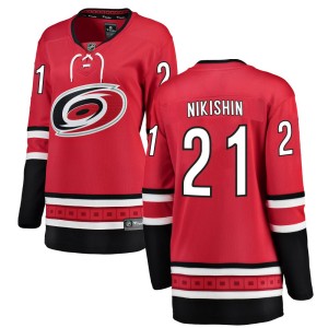 Alexander Nikishin Women's Fanatics Branded Carolina Hurricanes Breakaway Red Home Jersey