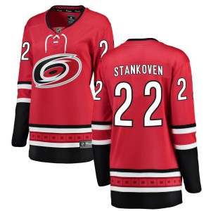 Logan Stankoven Women's Fanatics Branded Carolina Hurricanes Breakaway Red Home Jersey