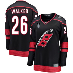 Sean Walker Women's Fanatics Branded Carolina Hurricanes Breakaway Black Alternate 2026 Stanley Cup Final Jersey