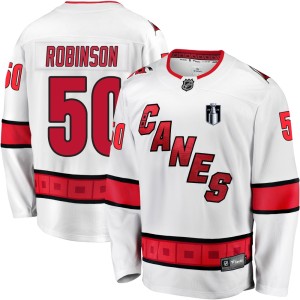 Eric Robinson Men's Fanatics Branded Carolina Hurricanes Premier White Breakaway Away 2026 Stanley Cup Final Jersey
