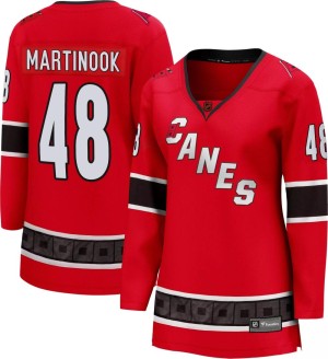 Jordan Martinook Women's Fanatics Branded Carolina Hurricanes Breakaway Red Special Edition 2.0 Jersey
