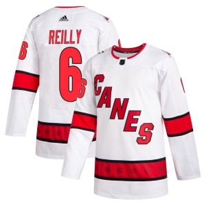 Mike Reilly Men's Adidas Carolina Hurricanes Authentic White 2020/21 Away Jersey