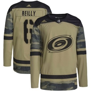 Mike Reilly Men's Adidas Carolina Hurricanes Authentic Camo Military Appreciation Practice Jersey