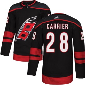 William Carrier Men's Adidas Carolina Hurricanes Authentic Black Alternate Jersey