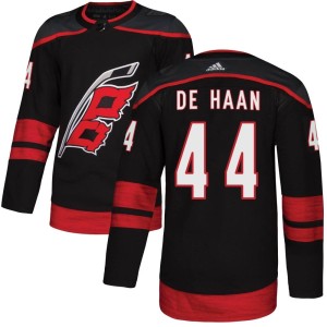 Calvin de Haan Men's Adidas Carolina Hurricanes Authentic Black Alternate Jersey