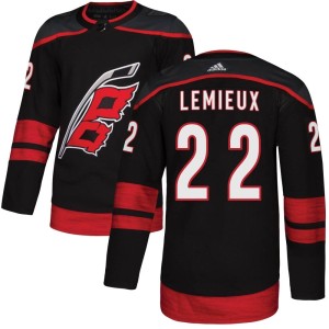 Brendan Lemieux Men's Adidas Carolina Hurricanes Authentic Black Alternate Jersey