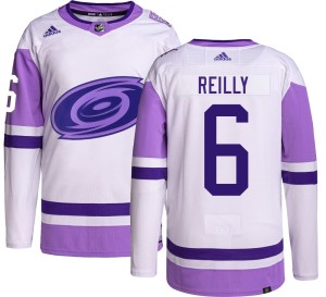 Mike Reilly Men's Adidas Carolina Hurricanes Authentic Hockey Fights Cancer Jersey