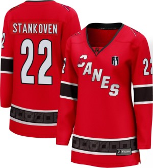 Logan Stankoven Women's Fanatics Branded Carolina Hurricanes Breakaway Red Special Edition 2.0 2026 Stanley Cup Final Jersey