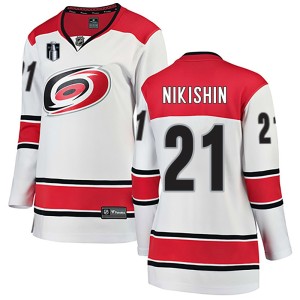 Alexander Nikishin Women's Fanatics Branded Carolina Hurricanes Breakaway White Away 2026 Stanley Cup Final Jersey